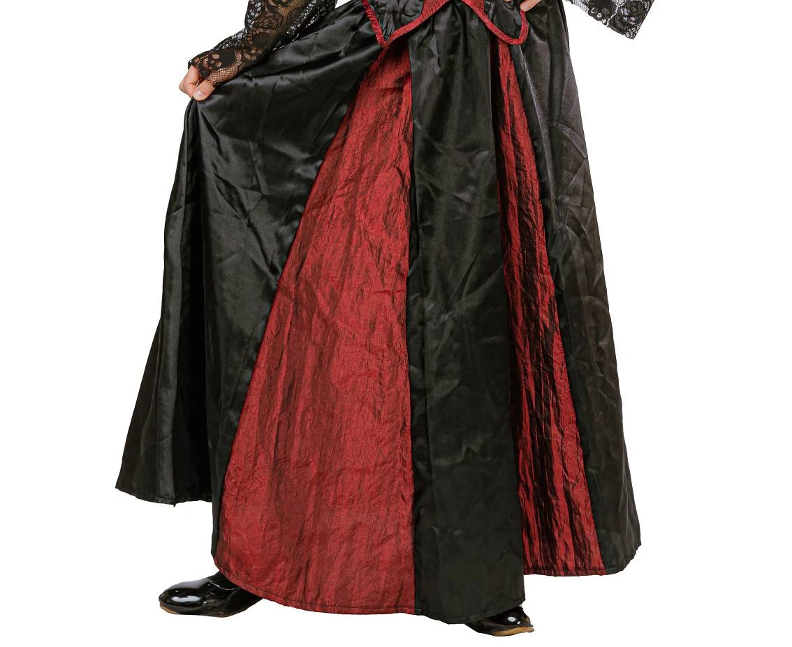 Zestaw dla dzieci Gotycka Wampirzyca (spódnica, bluzka, kołnierz), rozm.130/140 cm
